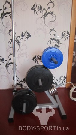 Стойка похила  для зберігання млинців (дисків) грифів, гантелей