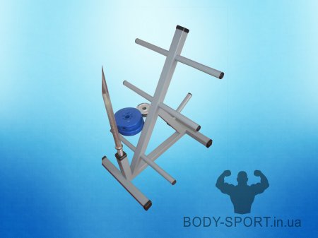 Стойка похила  для зберігання млинців (дисків) грифів, гантелей